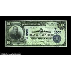 Watervliet, NY - $10 1902 Plain Back Fr. 624 NB of Watervliet Ch. # (E)1265This note from the Graves