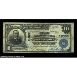 Weedsport, NY - $10 1902 Plain Back Fr. 632 The First NB Ch. # 11020A tough note from the sole bank.
