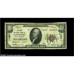 Albemarle, NC - $10 1929 Ty. 2 First NB of Albemarle Ch. # 11091Although the census lists three uncu