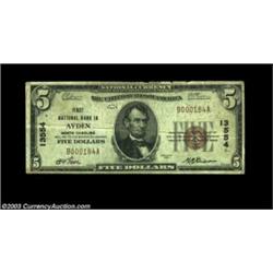 Ayden, NC - $5 1929 Ty. 1 First NB Ch. # 13554An extremely scarce note from the only bank to issue f