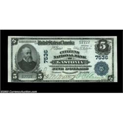 Gastonia, NC - $5 1902 Plain Back Fr. 598 The Citizens NB Ch. # 7536As nice an example from here as.