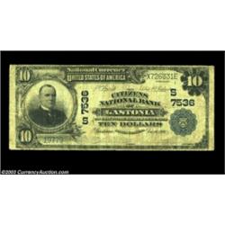 Gastonia, NC - $10 1902 Plain Back Fr. 624 The Citizens NB Ch. # (S)7536Very Good-Fine large example