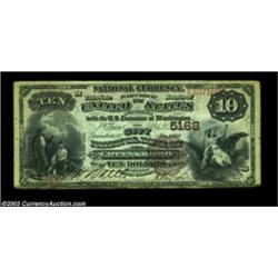 Greensboro, NC - $10 1882 Brown Back Fr. 490 The City NB Ch. # 5168One of the great rarities from th