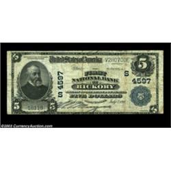 Hickory, NC - $5 1902 Plain Back Fr. 602 The First NB Ch. # (S)4597The only bank to issue in Hickory