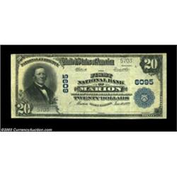 Marion, NC - $20 1902 Plain Back Fr. 660 The First NB Ch. # 6095A tougher large note from the sole b