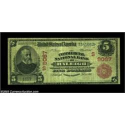 Raleigh, NC - $5 1902 Red Seal Fr. 589 The Commercial NB Ch. # (S)9067Red Seals from this state lack