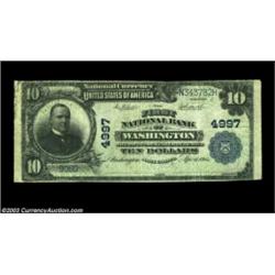Washington, NC - $10 1902 Plain Back Fr. 631 The First NB Ch. # 4997A more than acceptable large exa