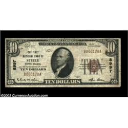 Steele, ND - $10 1929 Ty. 1 The First NB Ch. # 8997From the holdings of Bob Steele, and one of his f