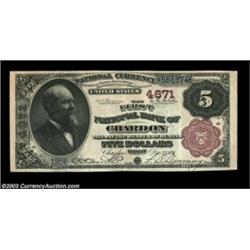 Chardon, OH - $5 1882 Brown Back Fr. 472 The First NB Ch. # 4671A lovely $5 Brown Back from the only