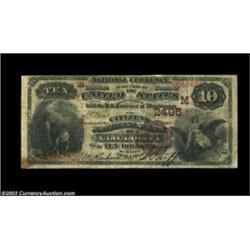 Cincinnati, OH - $10 1882 Brown Back Fr. 490 Citizens NB of Cincinnati Ch. # 2495A Buckeye State Bro