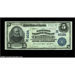 Cincinnati, OH - $5 1902 Plain Back Fr. 607 Lincoln NB of Cincinnati Ch. # 2524Originally the German