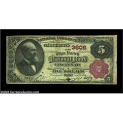 Cincinnati, OH - $5 1882 Brown Back Fr. 469 The Ohio Valley NB Ch. # 3606A truly scarce Cincinnati b