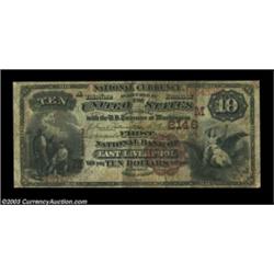 East Liverpool, OH - $10 1882 Brown Back Fr. 487 First NB of East Liverpool Ch. # 2146A circulated B