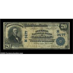 Findlay, OH - $20 1902 Plain Back Fr. 651 Buckeye NB of Findlay Ch. # 3477This is the second title u