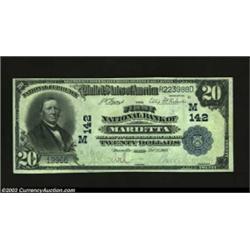 Two Nice Marietta Ohio Third Charter NotesMarietta, OH - $10 1902 Plain Back Fr. 626 Citizens NB Ch.