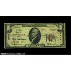 Montpelier, OH - $10 1929 Ty. 2 NB of Montpelier Ch. # 13912Here is a note for the collector who wan