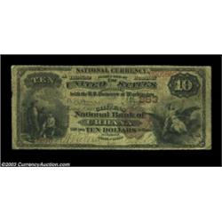 Urbana, OH - $10 1882 Brown Back Fr. 480 The Citizens NB Ch. # 863A tough early note from this scarc