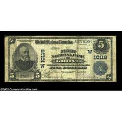Grove, OK - $5 1902 Plain Back Fr. 602 The First NB Ch. # (W)10119A rare note from this small one ba