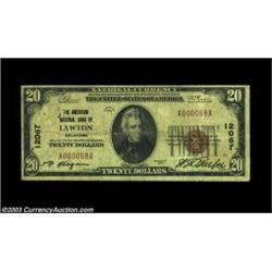Lawton, OK - $20 1929 Ty. 1 American NB of Lawton Ch. # 12067Very Good-Fine, a pleasing circulated e