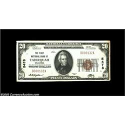 Tahlequah, OK - $20 1929 Ty. 1 The First NB Ch. # 5478The highest grade small note we've had from th