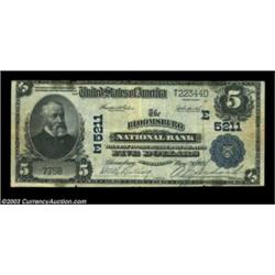 Bloomsburg, PA - $5 1902 Plain Back Fr. 606 The Bloomsburg NB Ch. # (E)5211Large notes only from thi