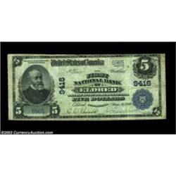 Eldred, PA - $5 1902 Plain Back Fr. 600 The First NB Ch. # 9416The first of two large notes from thi