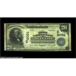 Green Lane, PA - $20 1902 Plain Back Fr. 652 The Valley NB Ch. # (E)9084A nice pen signed example fr