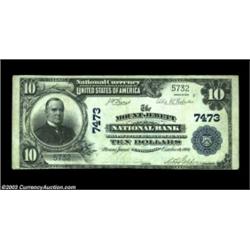Mount Jewett, PA - $10 1902 Plain Back Fr. 624 The Mount Jewett NB Ch. # 7473A tough McKeen County b