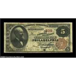 Philadelphia, PA - $5 1882 Brown Back Fr. 467 The Farmers & Mechanics NB Ch. # 538Not a rare bank, b