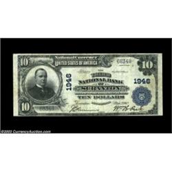 Scranton, PA - $10 1902 Plain Back Fr. 628 The Third NB Ch. # 1946A nice large example. Very Fine+,.