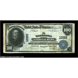 Waukesha, WI - $100 1902 Date Back Fr. 689 The Waukesha NB Ch. # 1086A nice high grade example of th