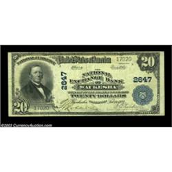 Waukesha, WI - $20 1902 Plain Back Fr. 660 The National Exchange Bank Ch. # 2647A nice Very Fine-Ext