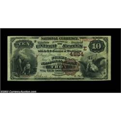 Troy, PA - $10 1882 Brown Back Fr. 487 The First NB Ch. # (E)4984A very scarce Bradford County Brown