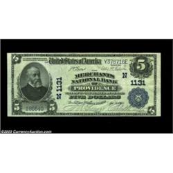 Providence, RI - $5 1902 Plain Back Fr. 598 Merchants NB of Providence Ch. # (N)1131This Third Chart