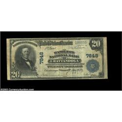 Chattanooga, TN - $20 1902 Plain Back Fr. 650 Hamilton NB of Chattanooga Ch. # 7848 A problem-free F