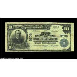 Burkburnett, TX - $10 1902 Plain Back Fr. 626 The First NB Ch. # 8706A scarce note from the only ban