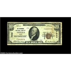 Cotulla, TX - $10 1929 Ty. 1 Stockmens NB of Cotulla Ch. # 7243Yet another scarce Texas note, this f