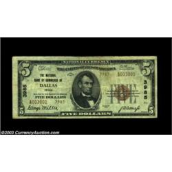 Dallas, TX - $5 1929 Ty. 2 NB of Commerce of Dallas Ch. # 3985This very scarce bank is missing from.