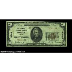 Forney, TX - $20 1929 Ty. 1 Farmers NB of Forney Ch. # 9369Only eight small size notes from this ban