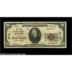 Roxton, TX - $20 1929 Ty. 1 The First NB Ch. # 5710A very rare note from the only bank to issue in t