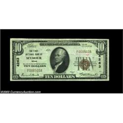 Seymour, TX - $10 1929 Ty. 1 The First NB Ch. # 4263A very scarce bank in both large and small, with