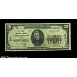 Throckmorton, TX - $20 1929 Ty. 1 First NB of Throckmorton Ch. # 6001Only seven small size notes (an