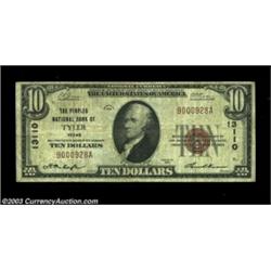 Tyler, TX - $10 1929 Ty. 1 Peoples NB of Tyler Ch. # 13110A very rare bank from which Kelly reports.