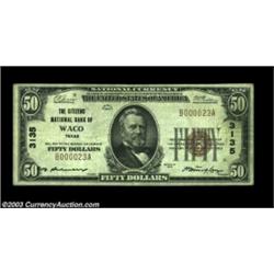 Waco, TX - $50 1929 Ty. 1 Citizens NB of Waco Ch. # 3135A couple of tiny pinholes are the only menti