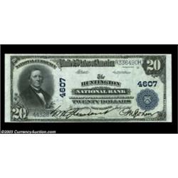 Huntington, WV - $20 1902 Plain Back Fr. 654 The Huntington NB Ch. # 4607A beautifully printed examp