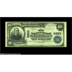 Martinsburg, WV - $10 1902 Plain Back Fr. 624 Old NB of Martinsburg Ch. # 6283The signatures are gon