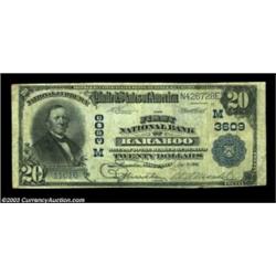 Baraboo, WI - $20 1902 Plain Back Fr. 652 The First NB Ch. # (M)3609An always in demand note from th
