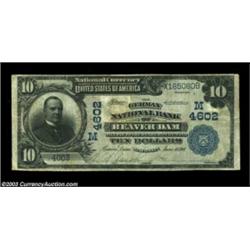 Beaver Dam, WI - $10 1902 Plain Back Fr. 628 The German NB Ch. # (E)4602A nice ethnic title adorns t