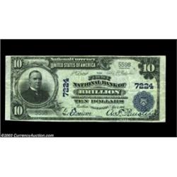 Brillion, WI - $10 1902 Plain Back Fr. 624 The First NB Ch. # 7224A high grade example with bright w