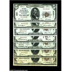 $80 in 1929 National Bank NotesPittsburgh, PA - $5 1929 Ty. 1 Mellon NB Ch. # 6301 AUMilwaukee, WI -